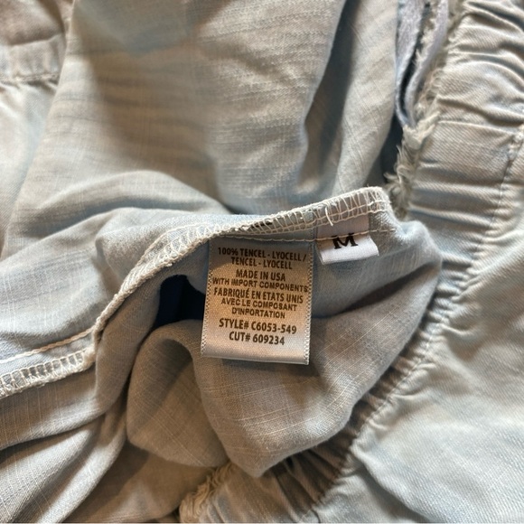 Anthropologie Cloth & Stone Fringe Hem Strapless Wide Leg Jumpsuit medium - Picture 6 of 7